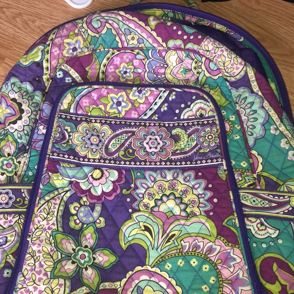 Vera Bradley purple computer backpack